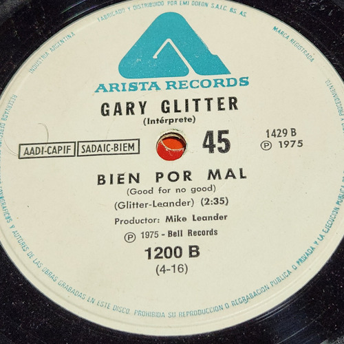 Simple Gary Glitter Arista Records C4