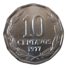 Moneda Chile 10 Centavos 1977 Al (x1157-x1158