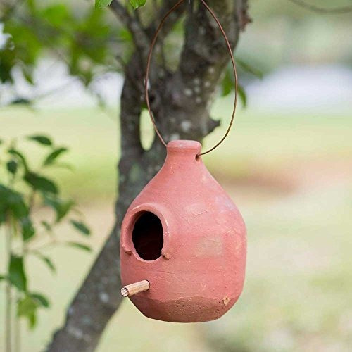 Terracota Colgando Birdhouse Country Living Patio Al Aire Li