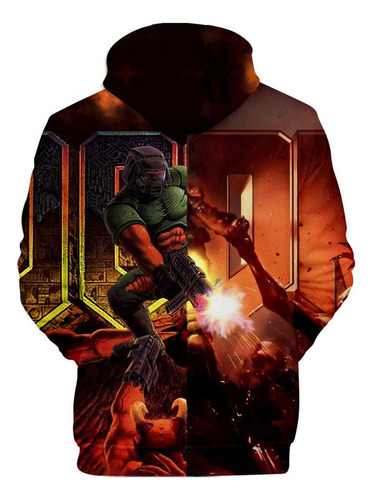 Wd Sudaderas Doom Eternal Doom Slayer Chamarras De Cosplay