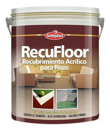 Recuflor Acrilico Pisos Base Acuosa 1lts Sinteplast Envios