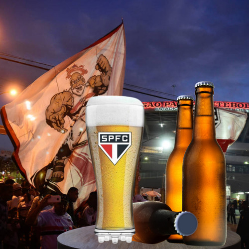 Copos Chuteira São Paulo Fc P Cerveja - 370ml 12 Peças
