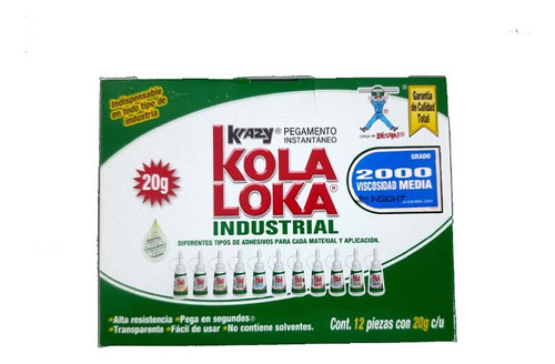Kola Loka Industrial 2000 Viscosidad Media Caja 12pzs 