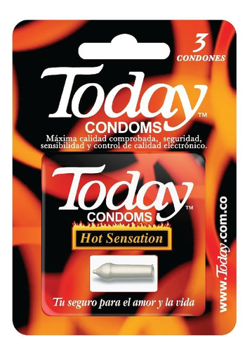 Preservativo Today Hot Sensationcaja X 3 Und