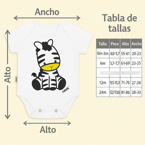 Pañalero Estampado Bebé Algodón Suave Neek Cotton® Unisex