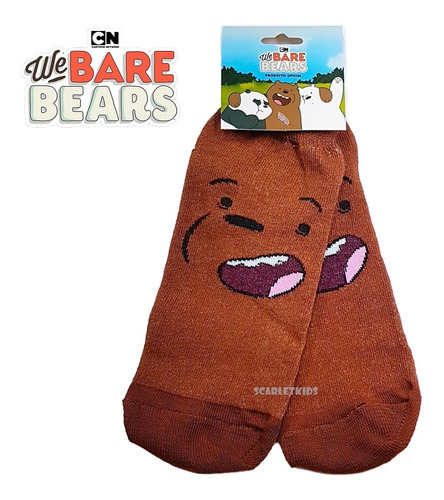 Imagen 2 de 8 de Pack X3 Medias Osos Escandalosos Licencia Oficial Cartoon Cn