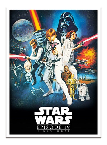 Imán Plano De Póster De Película De Star Wars: Una Nueva Esp