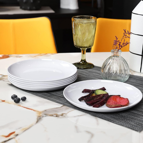 Juego De Platos Aperitivo Melamina 20.32 Cm Redonda 6 Pcs