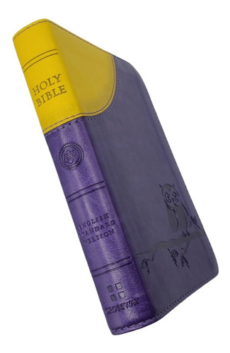 Imagen 9 de 10 de Compact Bible Esv Moonlight Owl Purple Yellow
