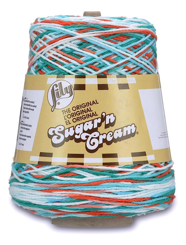 Lily Sugar'n Cream Hilo De Cono De Algodón, 14 Oz, Ahoy Ombr