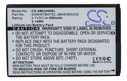 Bateria Para Samsung Doubletake Glyde 2 Intensity Ii U450 No