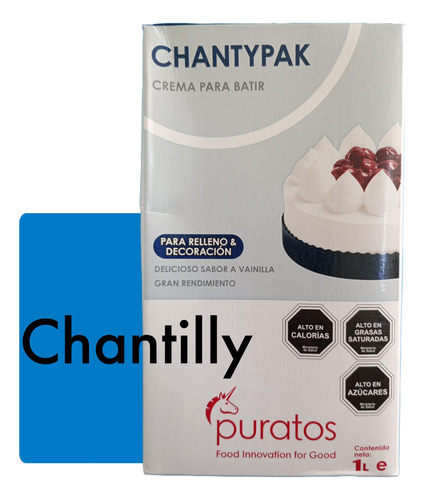 Crema Chantypak Mix Vegetal Puratos 1 Litro, Chantilly