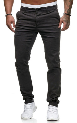 Pantalones Casuales Para Hombre De Gabardina Stretch