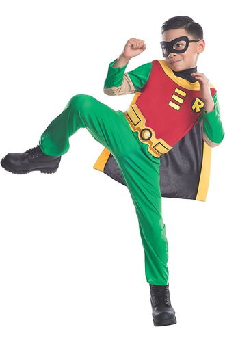 Disfraz De Robin Para Niños De Teen Titans, Multicolor, Pequ