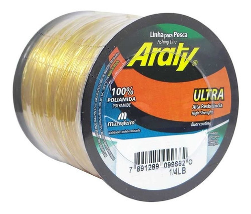 Linha Araty Ultra Ouro 1/4 De Libra 0,45mm - 625 Metros Cor Dourado