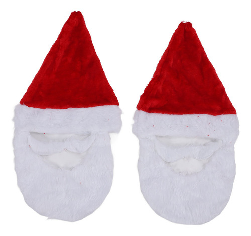 - Gorro De Navidad De Felpa, 2 Piezas, Accesorios De Papá