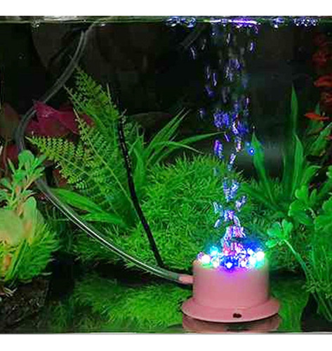 Luz Led Con Burbujas De Aire Para Acuario, Disco De Piedra