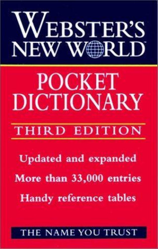 Webster's New World Pocket Dictionary  Third Edition