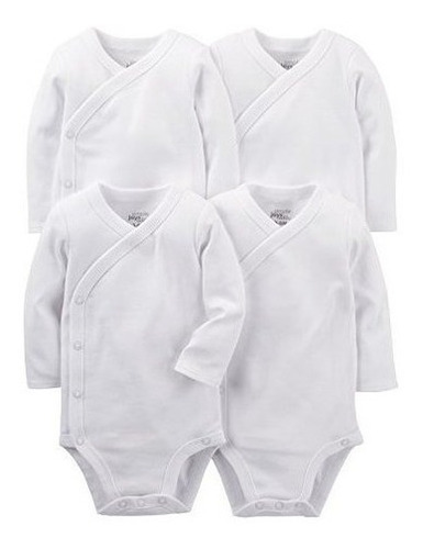 Alegrias Simples De Carters Baby 4pack Manga Larga Con Cierr