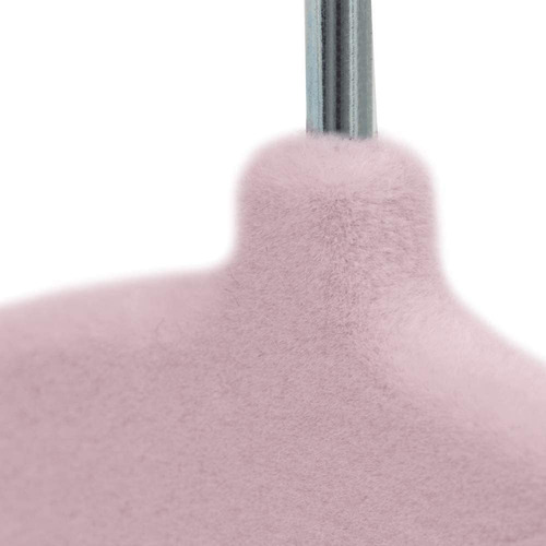 Imagem 6 de 8 de Kit Com 5 Cabides Infantil De Veludo Rosa Buba