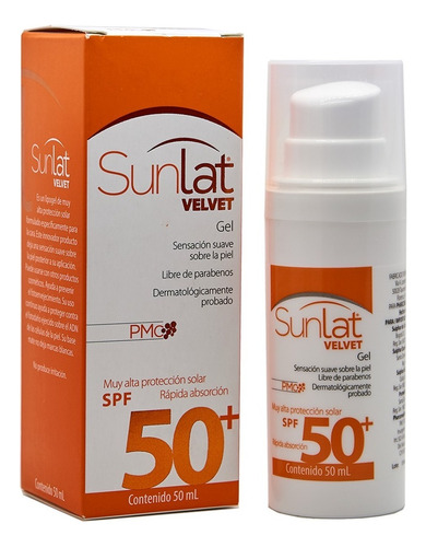 Protector Sunlat Velvet Gel - Protección Solar Spf 50