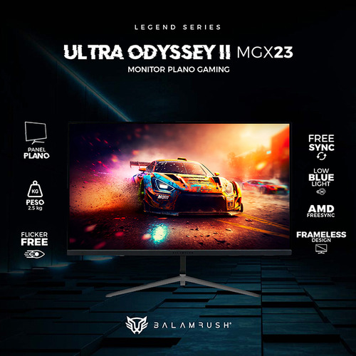 Monitor Gamer 23.8 Balam Rush Ultra Odyssey Ii Mgx23 1ms Fhd Negro