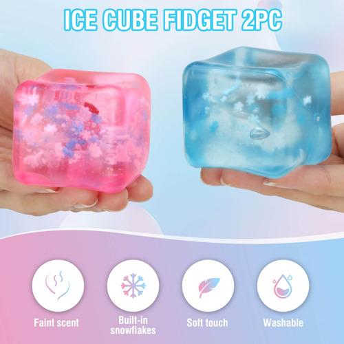 Cubo De Hielo Fidget Toy Sensory Para Estrés 2 Pzas