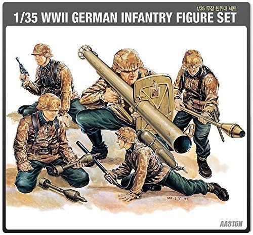 Academy Ww? Aleman Infantry Figura Set Kit Modelo Plastico