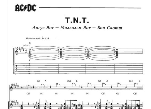 Ac Dc Greatest Hits - Tablatura Y Partitura Guitarra Rock