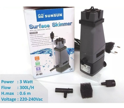 Sunsun Jy-02 Filtro Skimmer Superfície Aquário Até 300l 110v