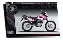 Comprar Calcos Honda Xr 150 Blanco - Magenta - Insignia Calcos
