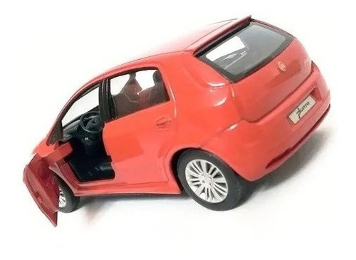 Miniatura Nacionais Fiat Punto Vermelho 11cm Metal Ano 2008