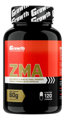 Zma 120 Cápsulas - Growth Supplements Sabor Sem Sabor
