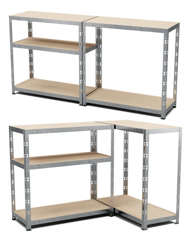 Anaquel Metálico 5 Niveles 90x40x180 Cm Organizador Uso Rudo Color Gris