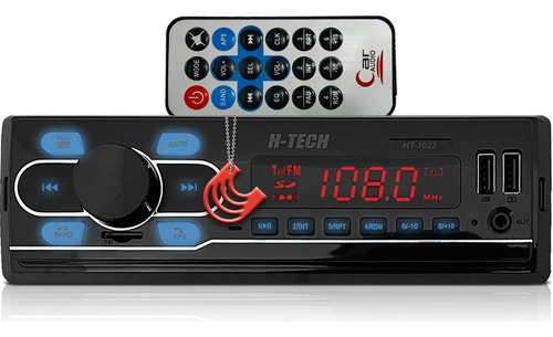 Radio Mp3 H-tech Fm Bluetooth Usb Sd Aux Ht-1023 Promoção