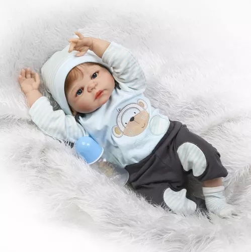 Bebe Reborn Menino 100% Silicone 57 Cm - Edu - Full