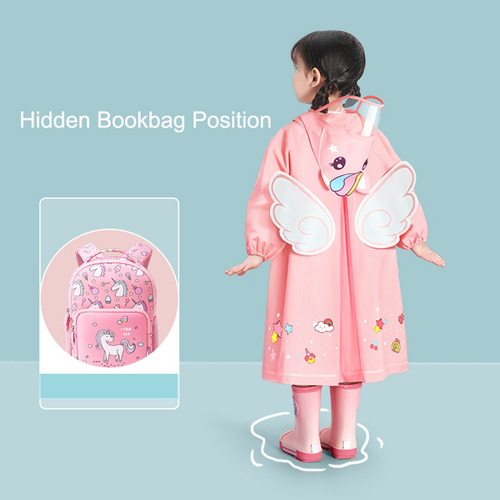 Poncho Impermeable Infantil Con Capucha Para Niños Y Niñas