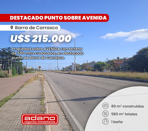 Adano Vende Ideal Inversión Sobre Avda Barra De Carrasco