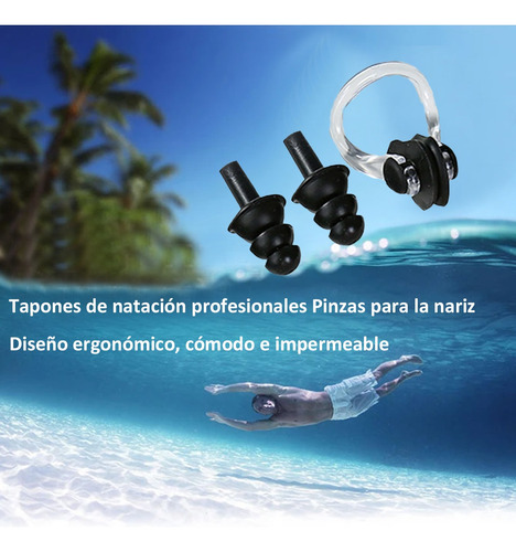 Kit 5en1 De Gafas De Natación Y Gorra Accesorios De Natación Ferroso
