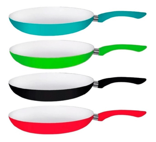 Sartén Cerámica Antiadherente Mango De Silicona 24cm Carol