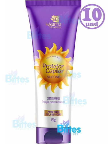 Protetor Capilar De Silicone Hábito Cosméticos Pré E Pós Sol