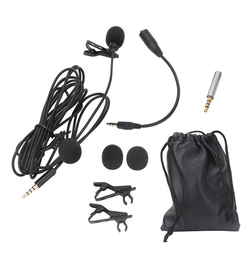 ` Microfone De Lapela De 1,5 M, Clipe De Lapela Duplo,