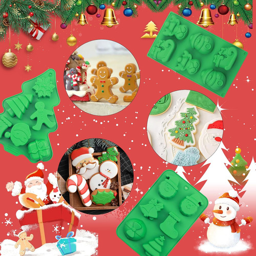 3 Moldes De Silicona Navideños De Lebery, Árbol De Navidad,
