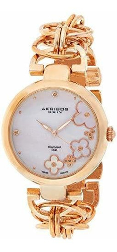 Reloj De Mujer Akribos Xxiv Con Diamantes - Ak645