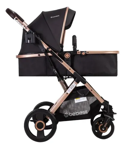Cochecito Bebé Vox Gold Paseo Bebesit Moisés Color Gris Chasis Negro