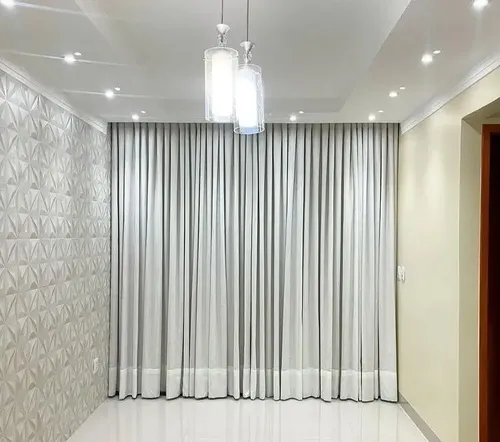 Cortina Trilho Duplo Gaze Linho C/ Blackout 100% 6m X 2,70
