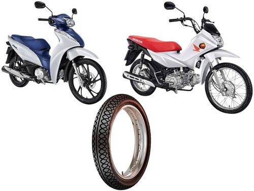 Pneu Dianteiro Biz E Pop 100 125 Crypton 60 100 17 C/ Camara