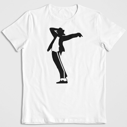 Polera Blanca Algodon Estampada Dtf Michael Jackson Music