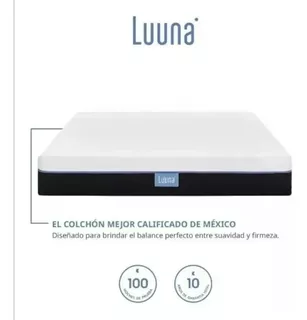 Colchón Luuna Memory Foam, Matrimonial, Usado, Buen Estado