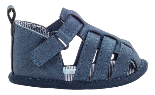 Colloky Sandalia De Bebe  Cerrada Velcro Azul Nª15